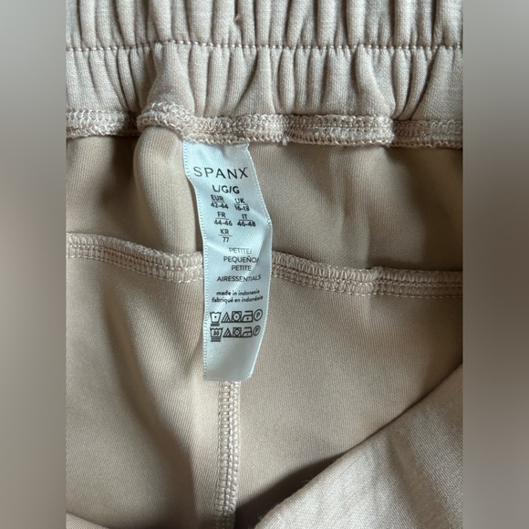 NWT! SPANX AirEssentials Wide Leg Pant in Lunar (Tan) / Size Petite L - Picture 7 of 8